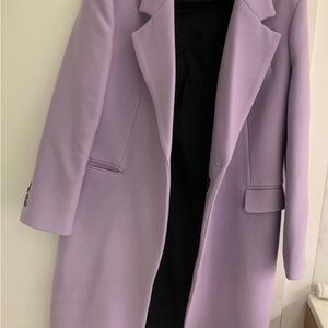 Zara Lavender Long Tailored Trench Coat